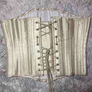 Real steel boned waist corset